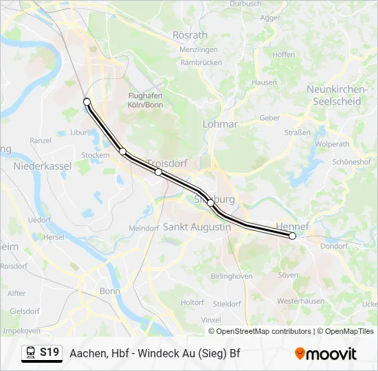 S19 Train Line Map