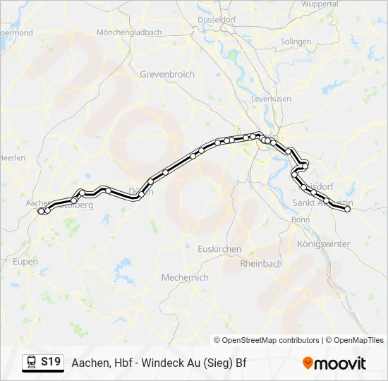S19 Train Line Map