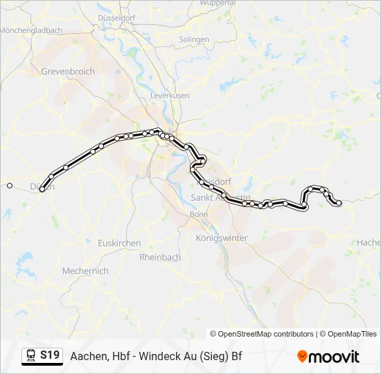 S19 Train Line Map