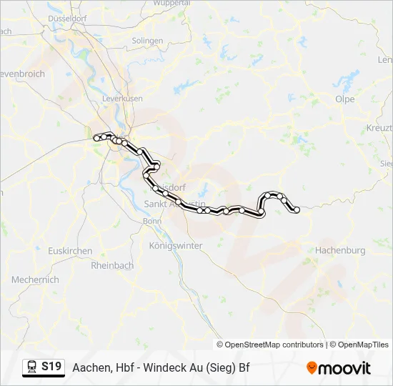S19 Train Line Map
