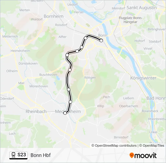 S23 Train Line Map