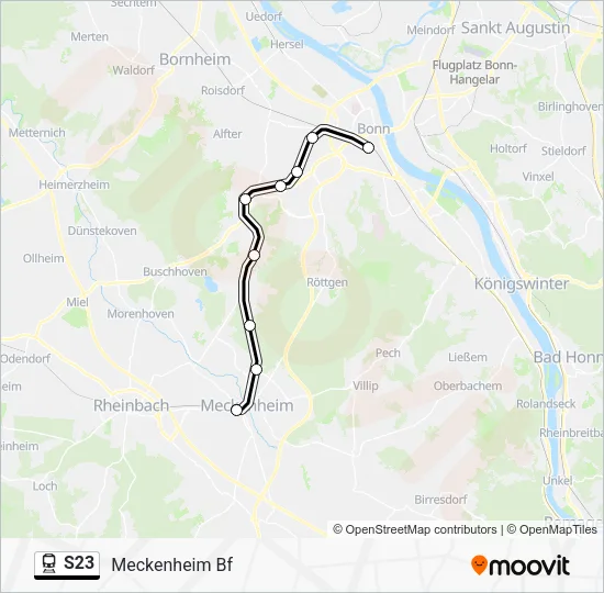 S23 Train Line Map