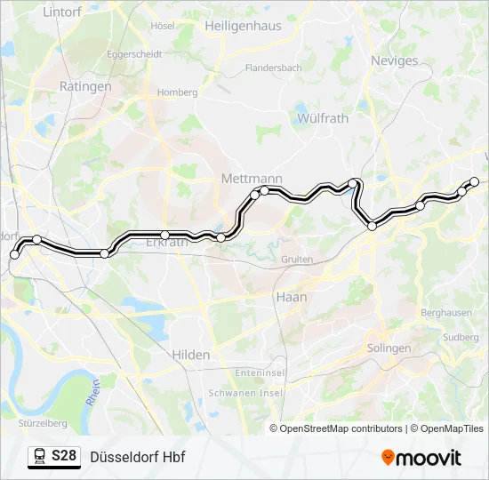 S28 Train Line Map