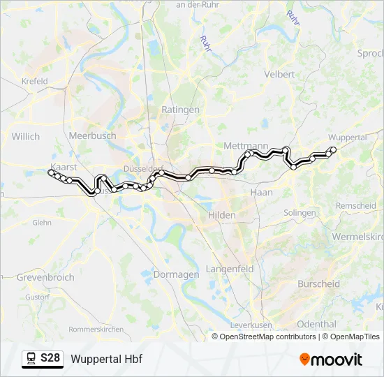 S28 Train Line Map