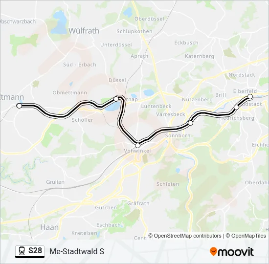 S28 Train Line Map