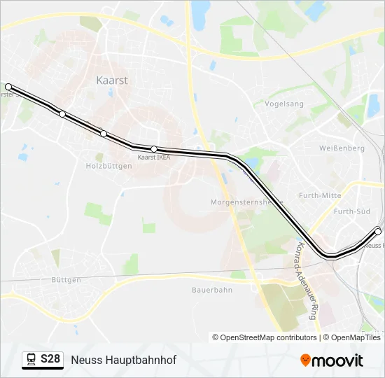 S28 Train Line Map
