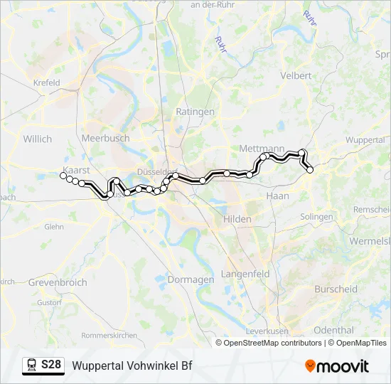 S28 Train Line Map