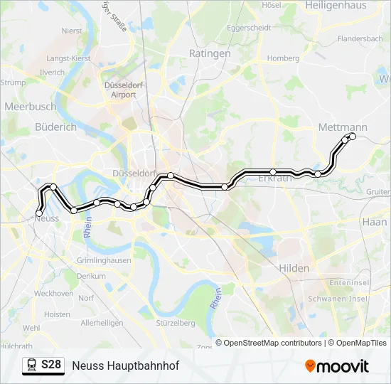 S28 Train Line Map