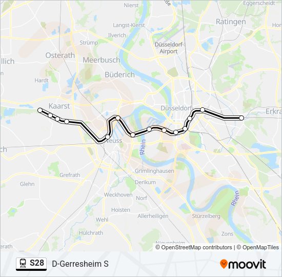 S28 Train Line Map