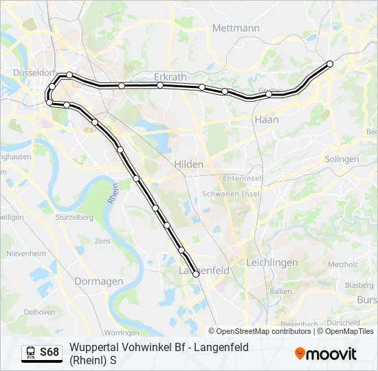 S68 Train Line Map