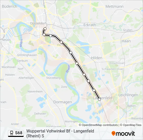 S68 Train Line Map