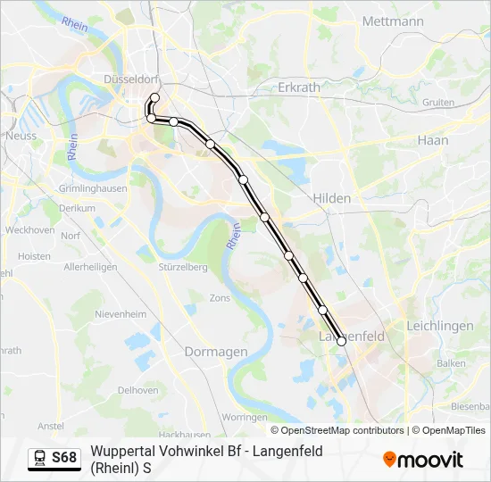 S68 Train Line Map