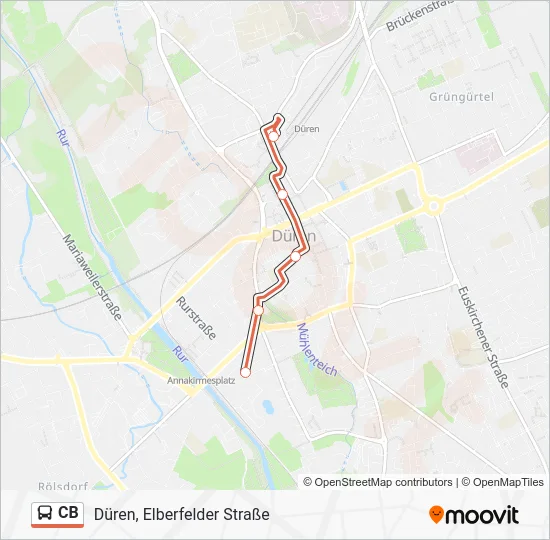 Автобус CB: карта маршрута