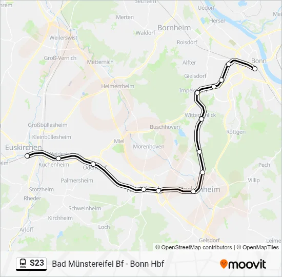 S23 Train Line Map