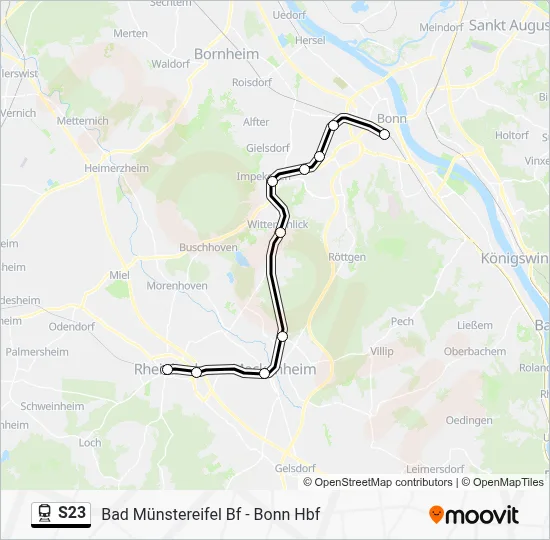 S23 Train Line Map
