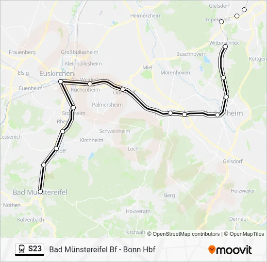S23 Train Line Map