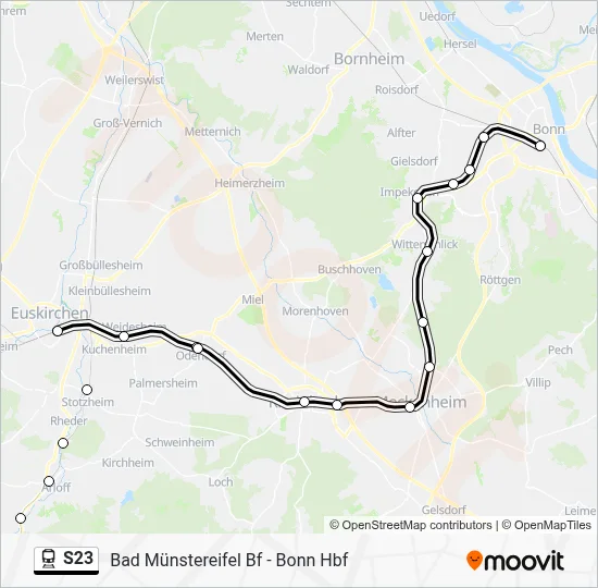 S23 Train Line Map