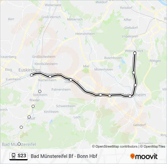 S23 Train Line Map