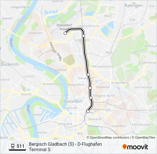 S11 Train Line Map