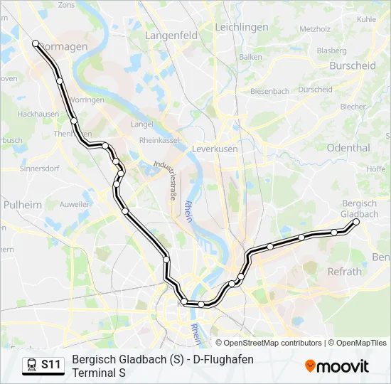 S11 Train Line Map