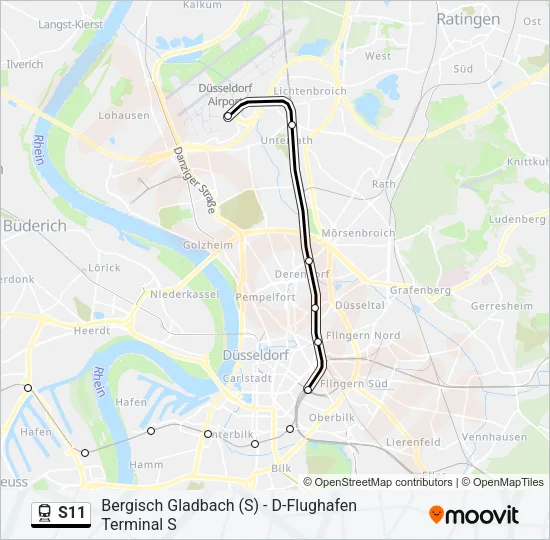 S11 Train Line Map