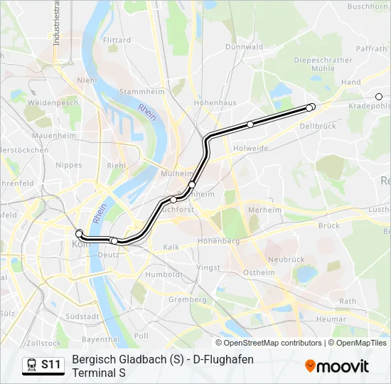 S11 Train Line Map