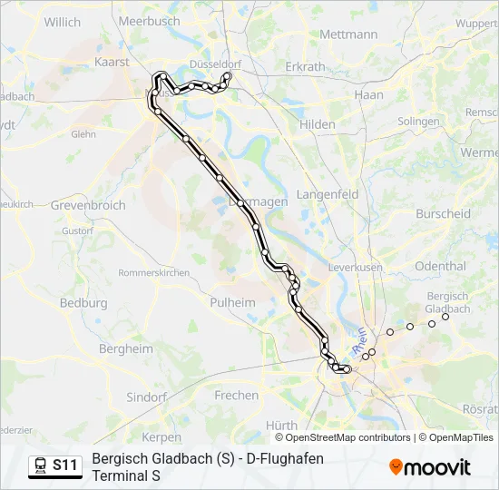 S11 Train Line Map