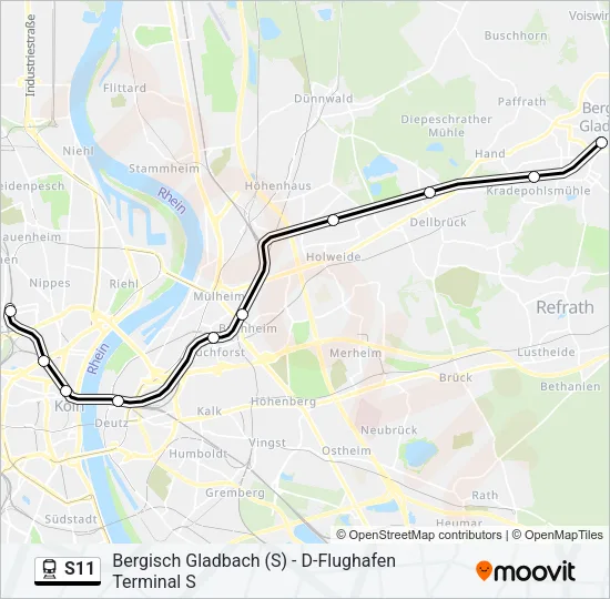 S11 Train Line Map