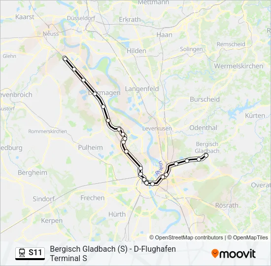 S11 Train Line Map