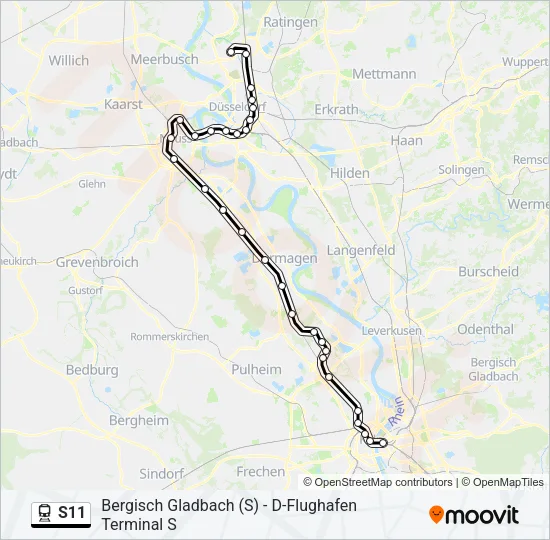 S11 Train Line Map