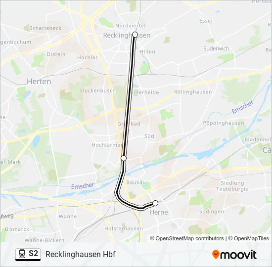 S2 Train Line Map