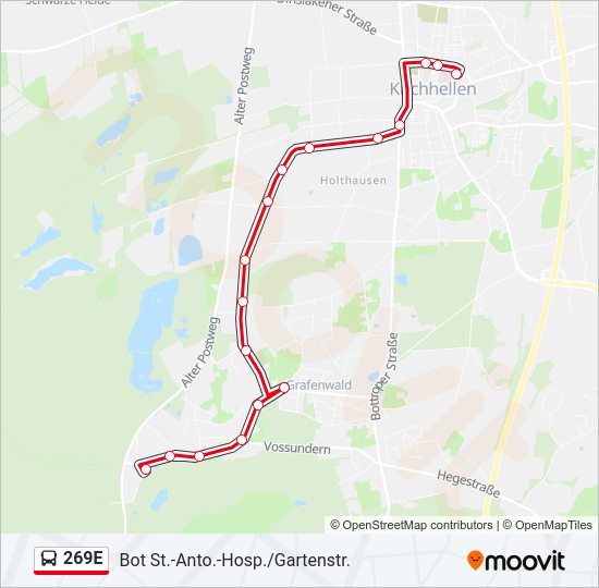 269E Bus Line Map
