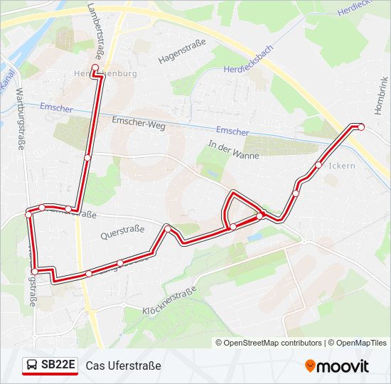 SB22E Bus Line Map