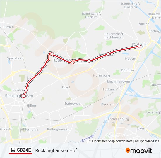 SB24E Bus Line Map