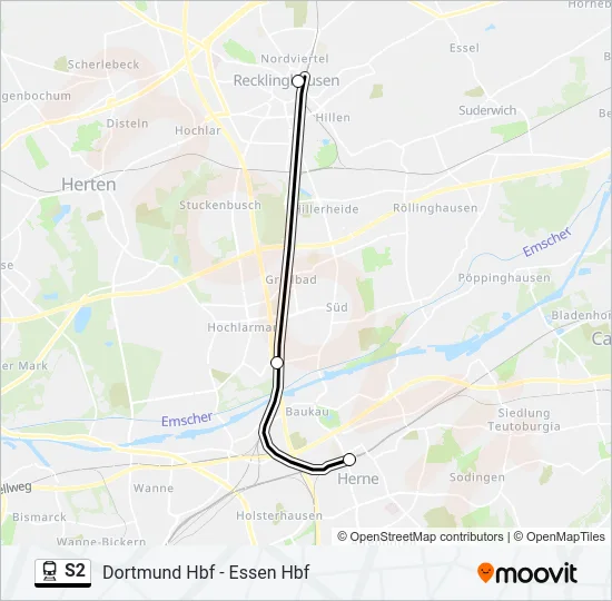 S2 Train Line Map