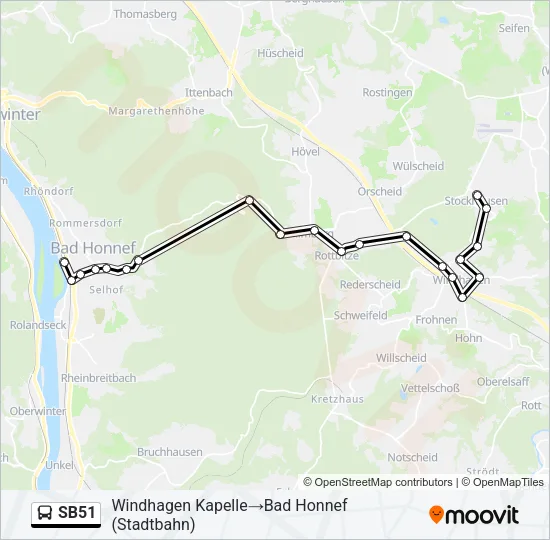 SB51 Bus Line Map
