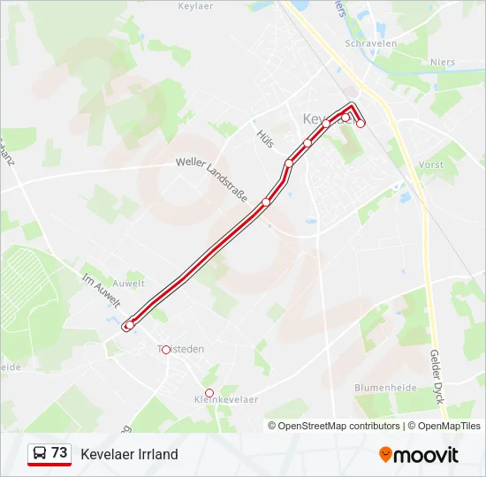 73 Bus Line Map