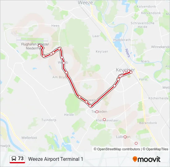 73 Bus Line Map