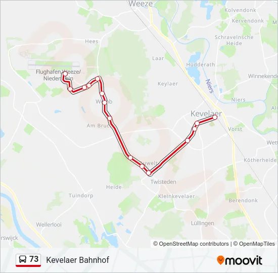 73 Bus Line Map