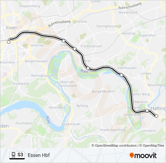 S3 train Line Map