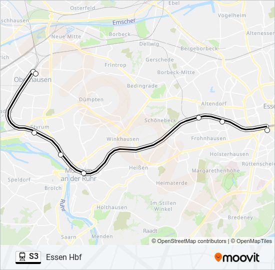 S3 train Line Map