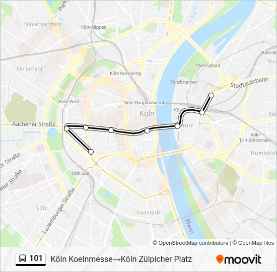 101 Bus Line Map