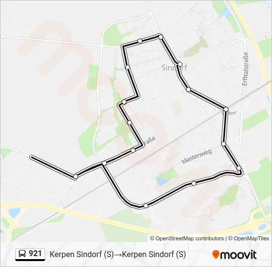 921 Bus Line Map