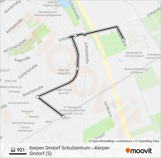 921 Bus Line Map