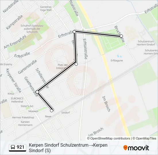 921 Bus Line Map