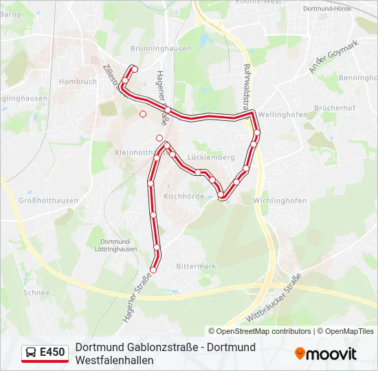 E450 Bus Line Map