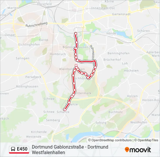 E450 Bus Line Map