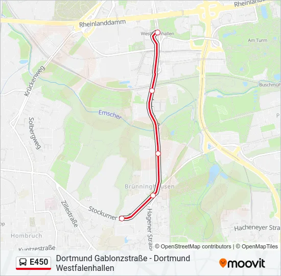E450 Bus Line Map