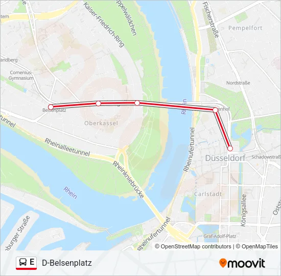 E Bus Line Map