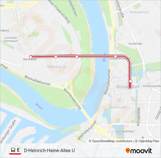 E Bus Line Map
